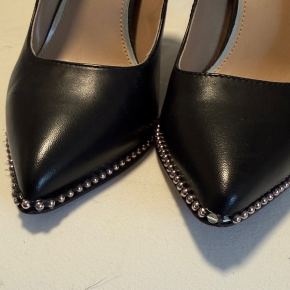 BCBGeneration Black Pointed Stiletto Pump with Silver Stud Trim - Picture 3 of 9